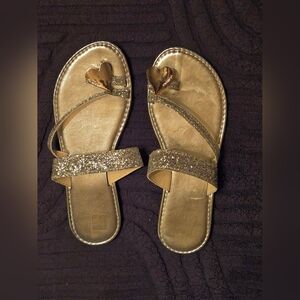 Gold Glitter Sandals